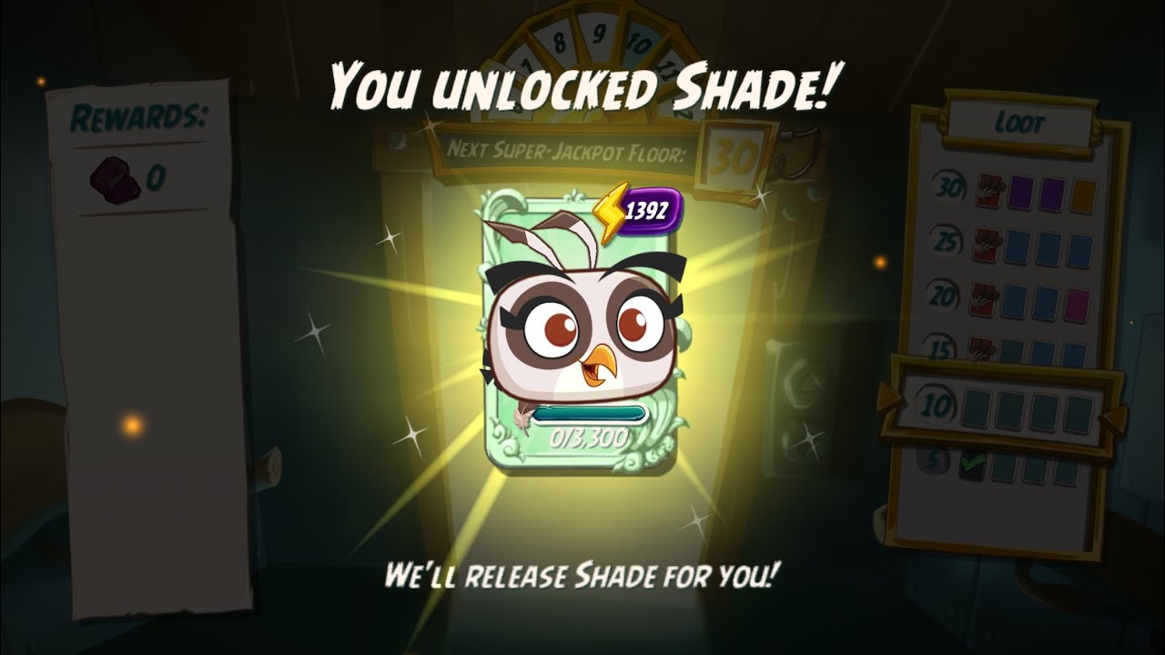 Shade is unlocked 🥳🥳🥳 Angry Birds 2