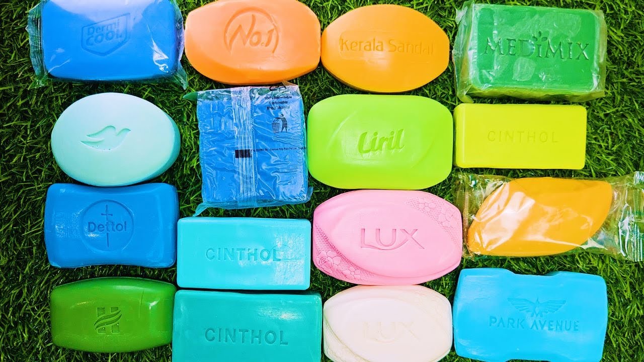 Colorful Soap ASMR Collection | Liril, Cinthol, Lux, Dettol, Medimix | Satisfying Soap Sounds