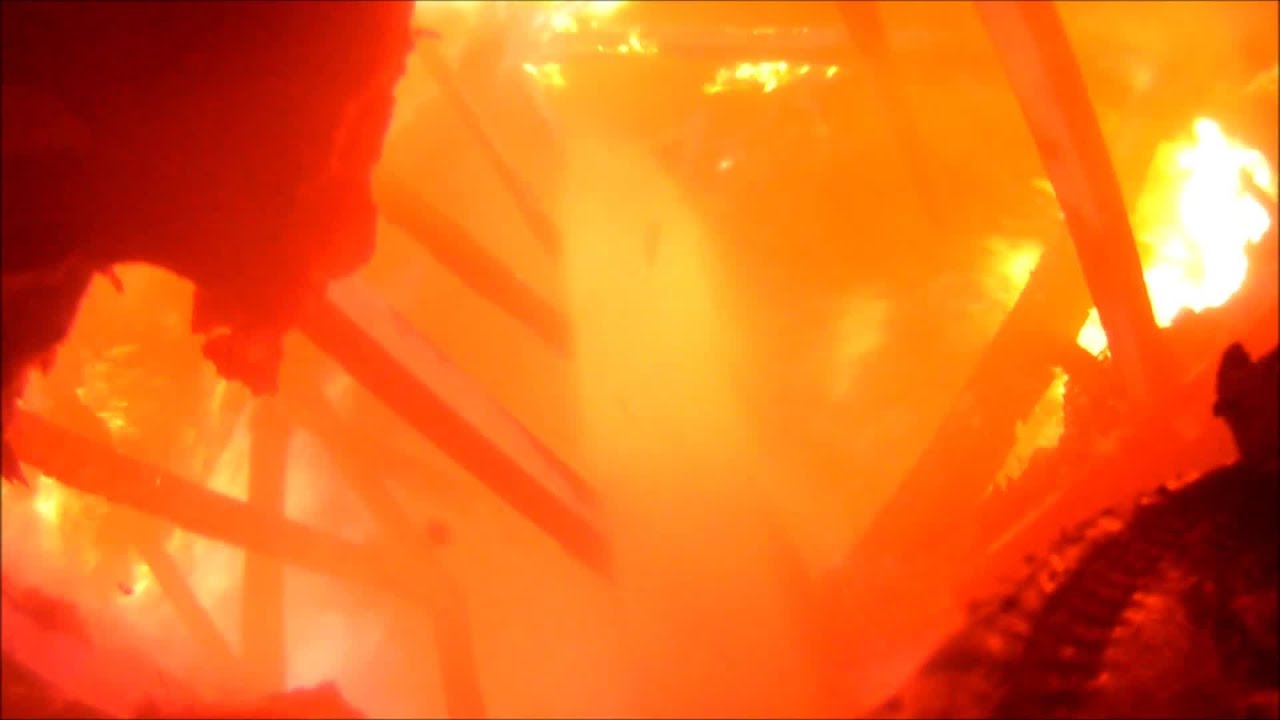 Helmet camera video of Smithfield house fire