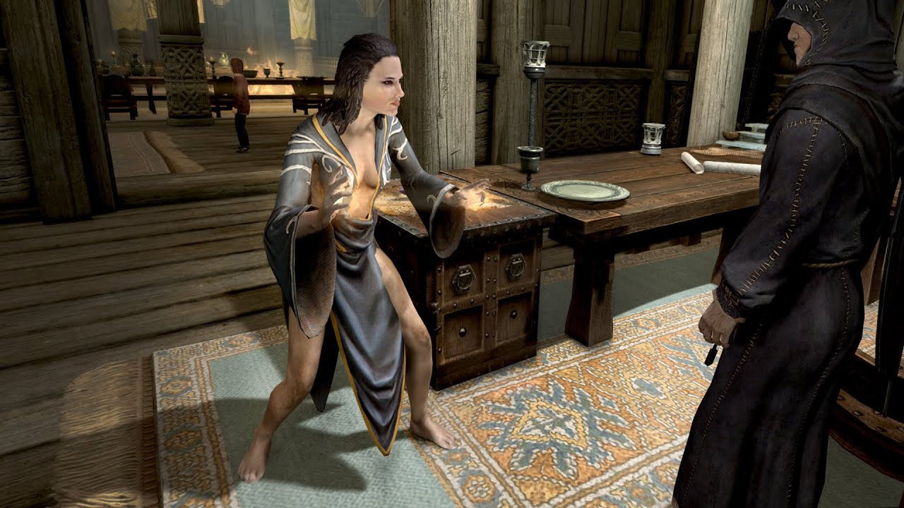 Secret scene if upgrade skills before meeting with Farengar Secret-Fire