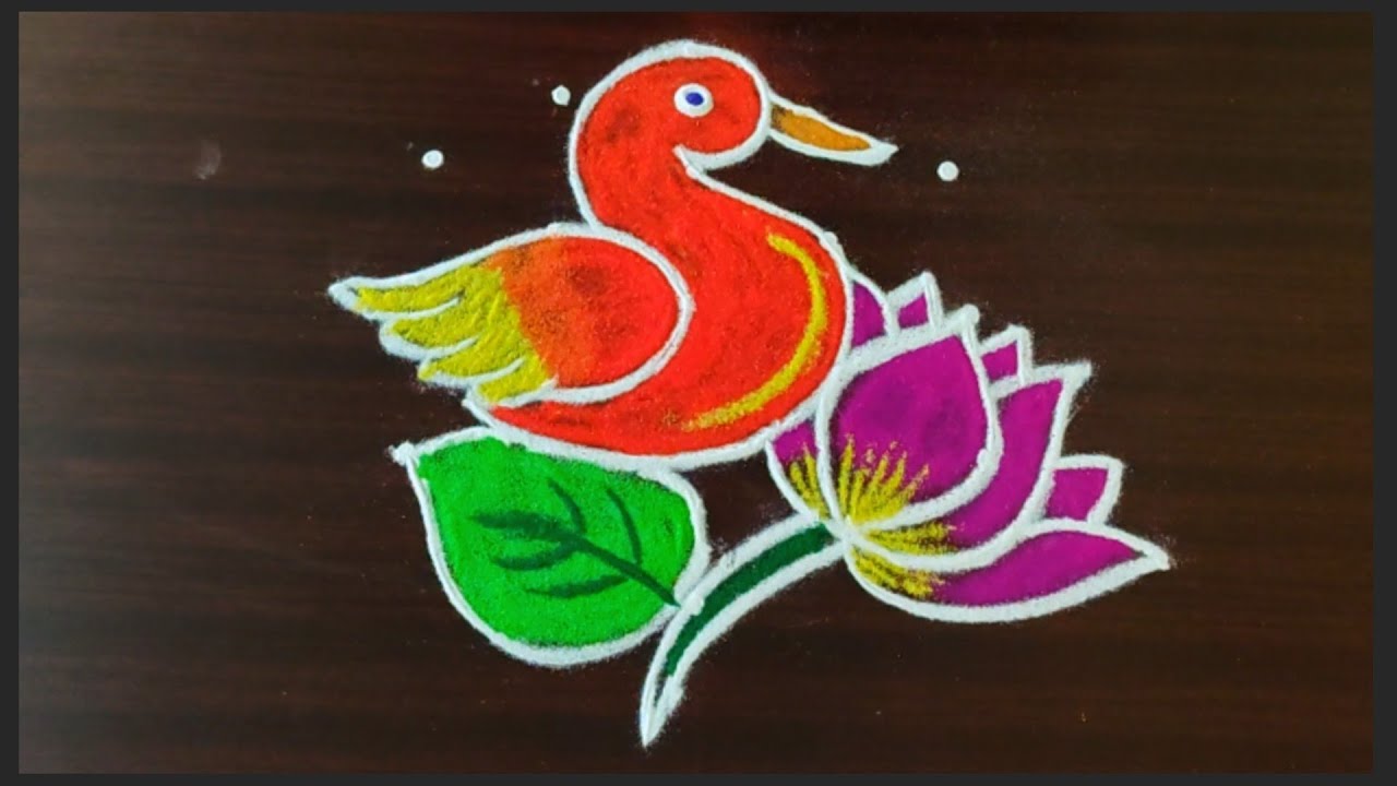 #மார்கழிகோலங்கள்#வாத்து#sankarathimuggulu #trendingrangoli #muggulu🩷mywings