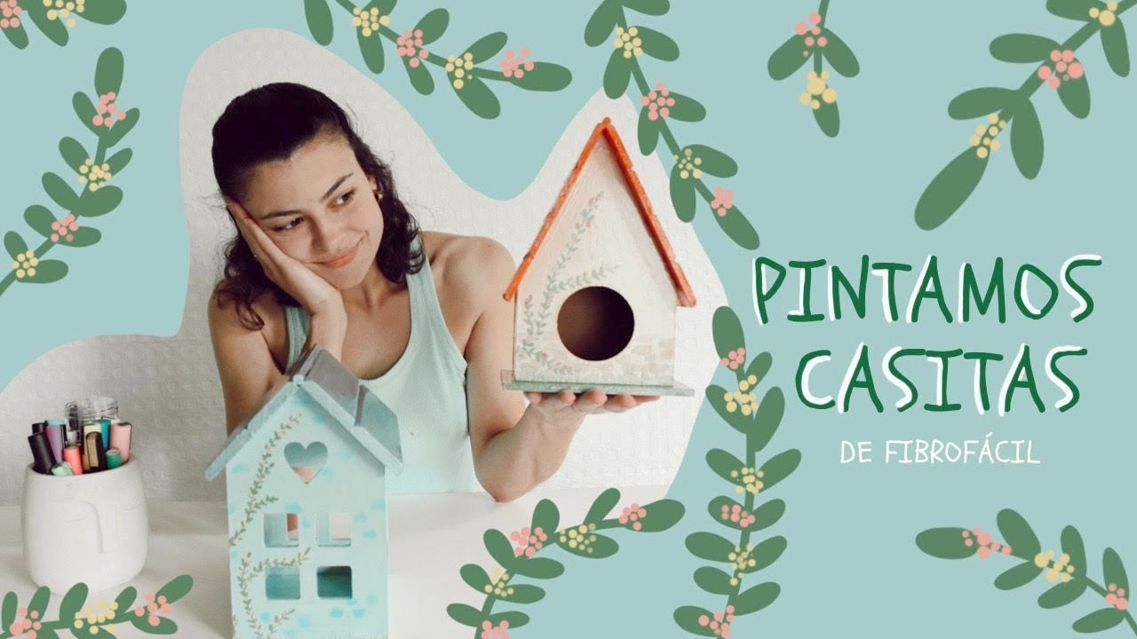 Pintamos CASITAS de fibrofácil MDF🏠💕💜