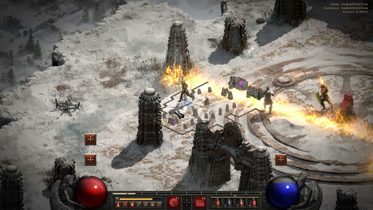 Solo Sorceress vs The Arreat Summit Bosses normal