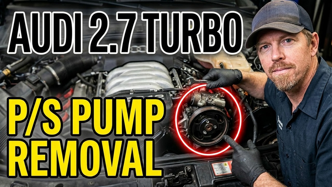 How to remove the power steering pulley and pump Audi 2.7 / 2.8
