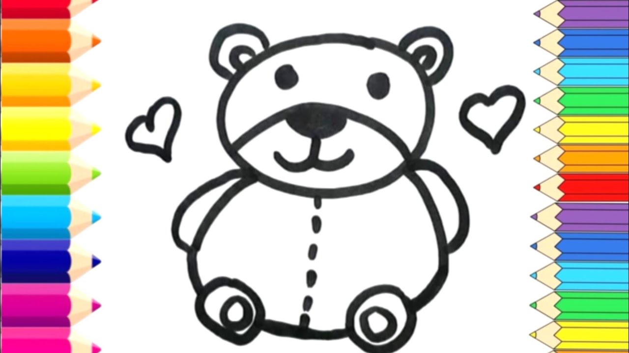 How to Draw a Cute Teddy Bear | Step by Step Drawing | Easy Drawing For Kids 