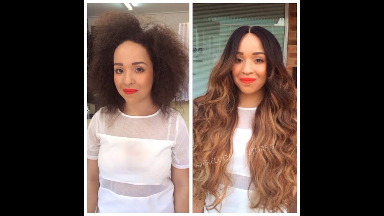 MUST WATCH!Rihanna Omrbe Lace wig install Before & After
