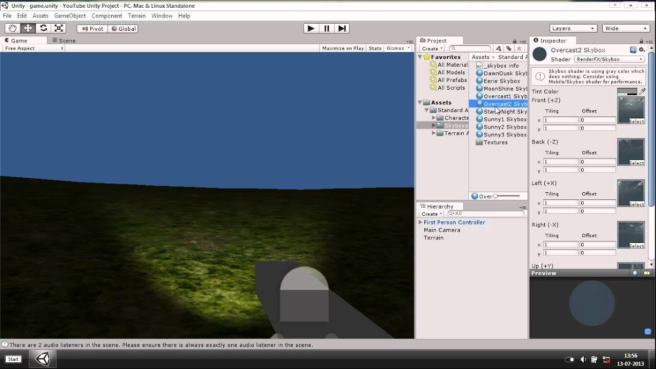 How to change skybox material - Unity 3D #3