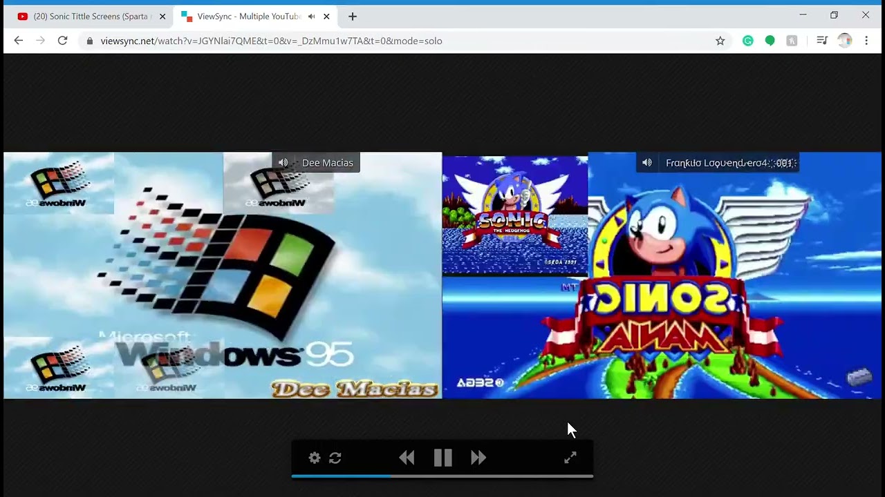 (REUPLOAD) Windows 95 Sparta Extended Remix vs. Sonic Title Screens Sparta Remix