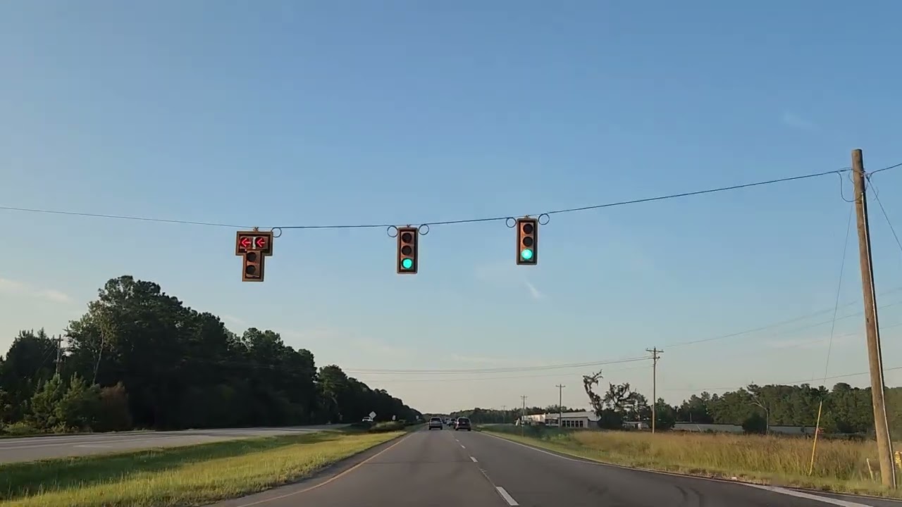 Driving through Goose Creek and Moncks Corner South Carolina. Route 52