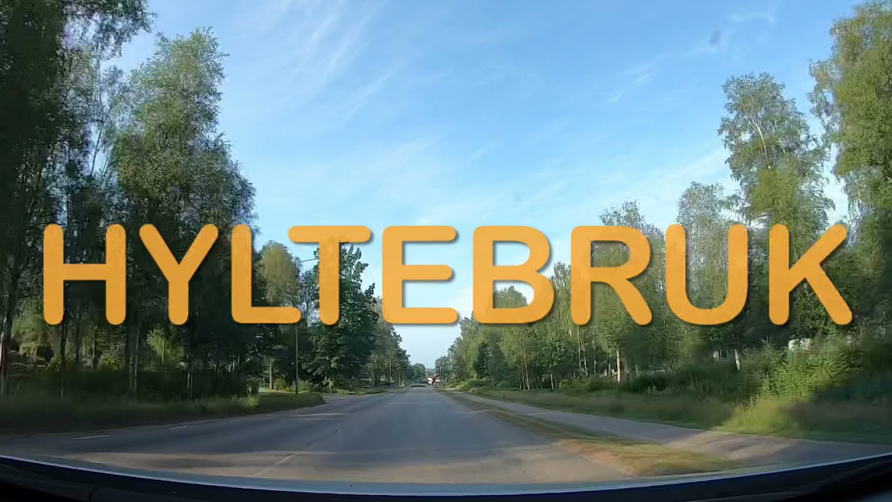 Hyltebruk,  Sweden. Dashcam driving.