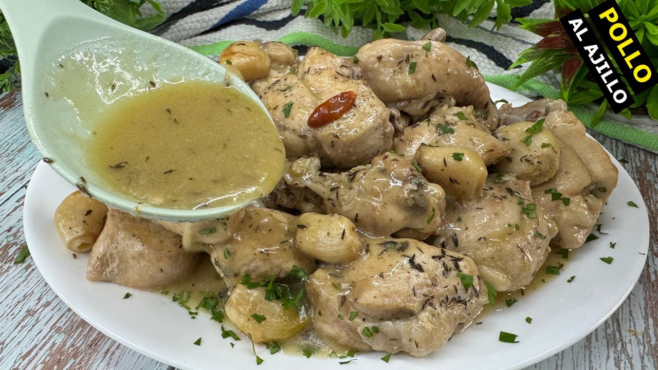 🤩 Pollo al Ajillo muy Fácil y con una salsa deliciosa! - Recetas de Pollo 🤩 BRUTAL