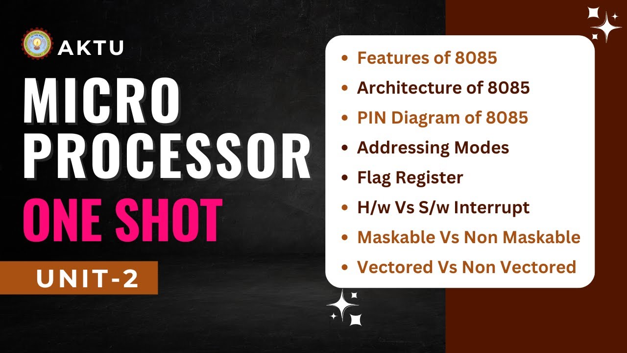 Microprocessor One Shot Unit-2 | 4th Sem Microprocessor | Aktu Exams | Unit-2 Most Important  Topics