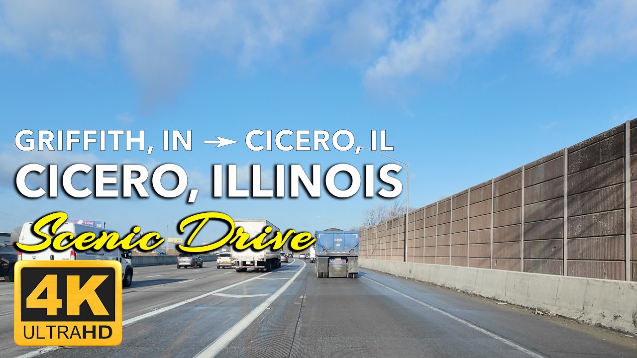 Scenic Drive from Griffith, Indiana to Cicero, Illinois | A Rare February Heatwave Run