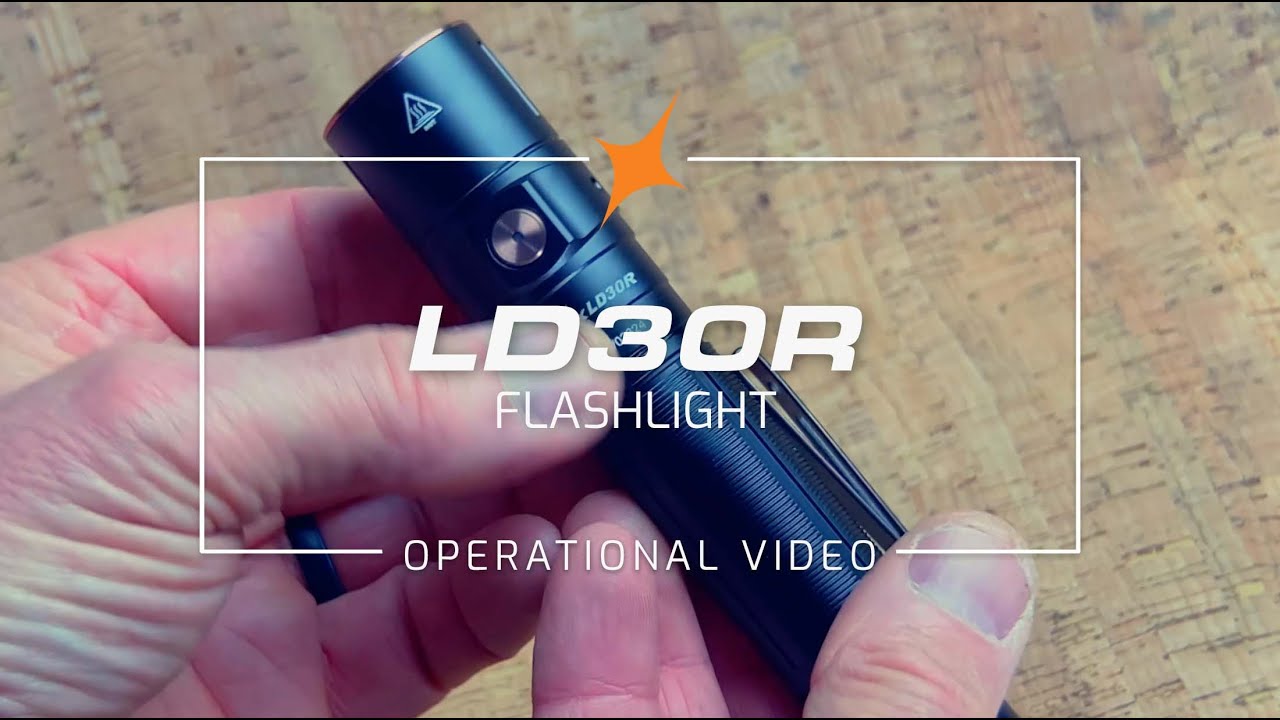 Fenix LD30R Rechargeable Flashlight Operational Demonstration Video