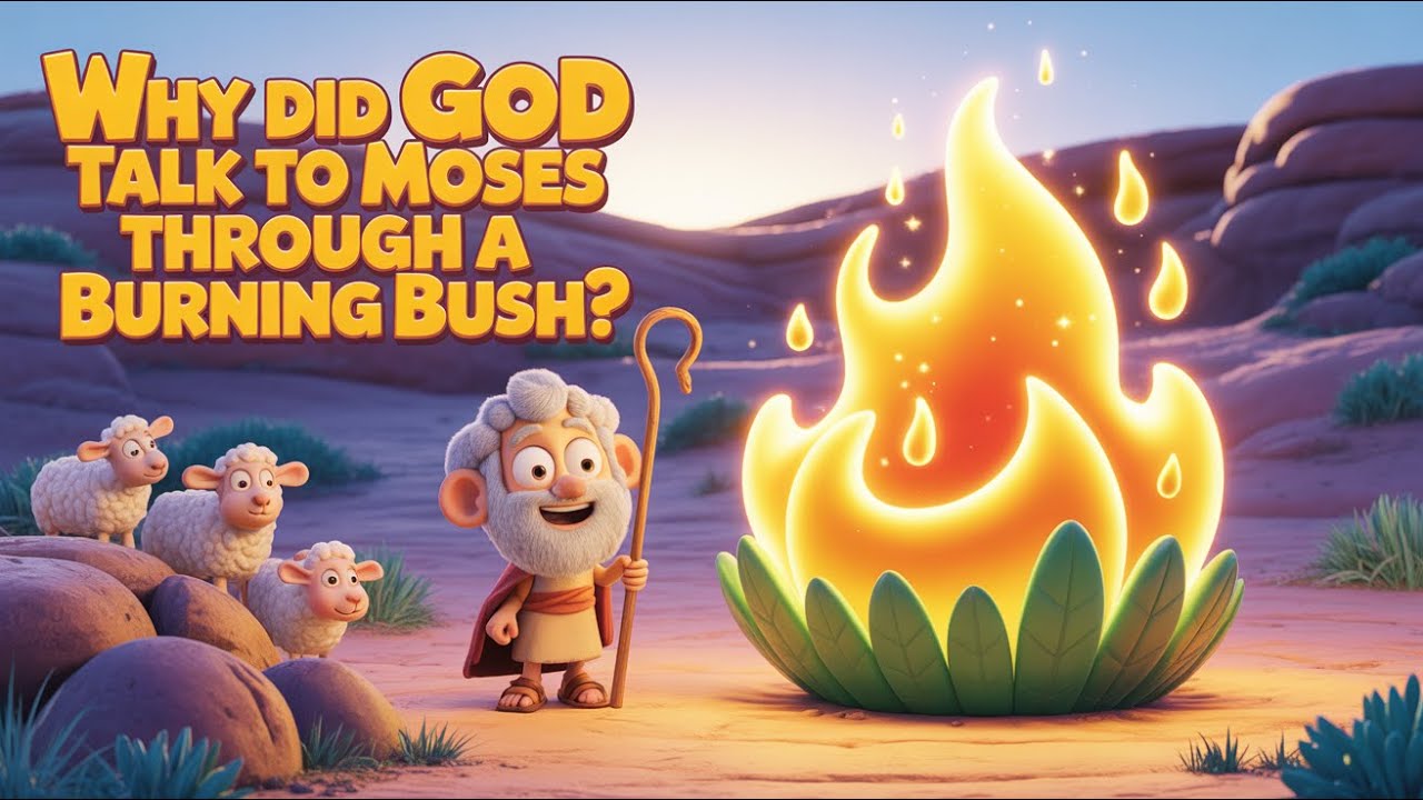 Why did God talk to Moses through a burning bush?