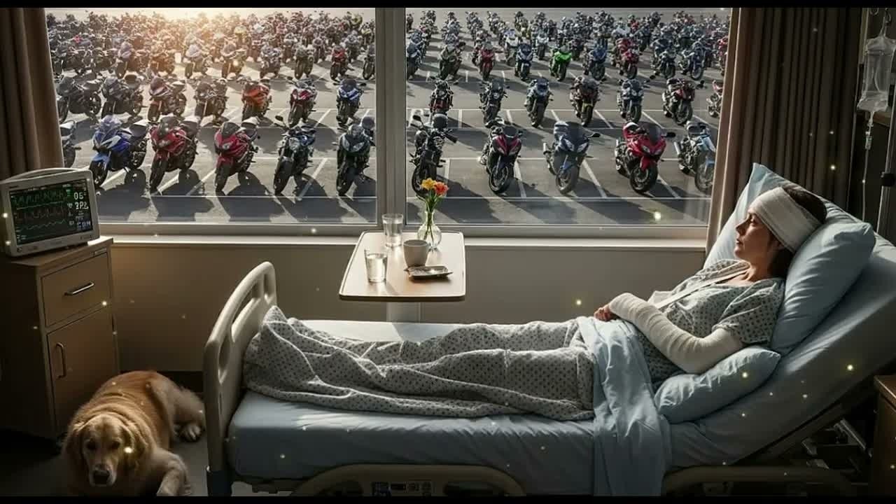 She got stabbed 5 times defending biker's dog Next day 100 club members showed up