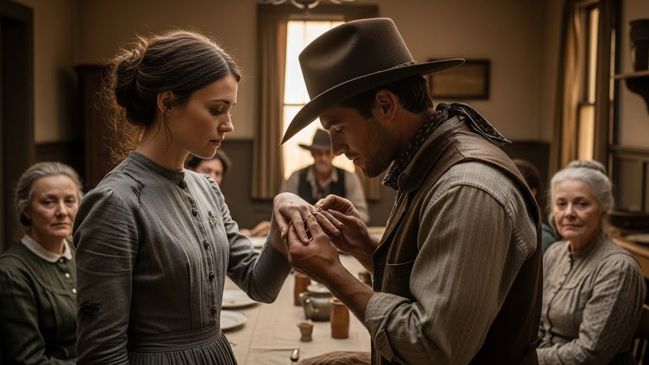 Her Wedding Ring Had Worn A Scar Into Her Finger, The Cowboy Kissed It And Slid On A New One