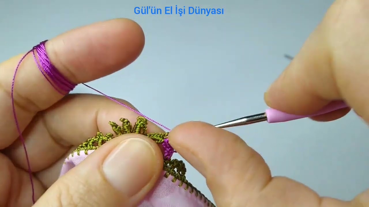 KOMŞUM ELİMDE GÖRDÜ KIZLARINA 2 TANE YAPTIRMAK İSTEDİ MUHTEŞEM BİR OYA  TIĞ OYASI