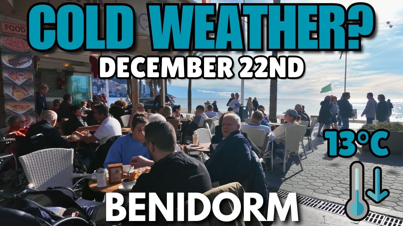 Benidorm - COLD Weather Hits, ONLY 13&deg;C! 🥶┃Busy Levante Beach & Old Town