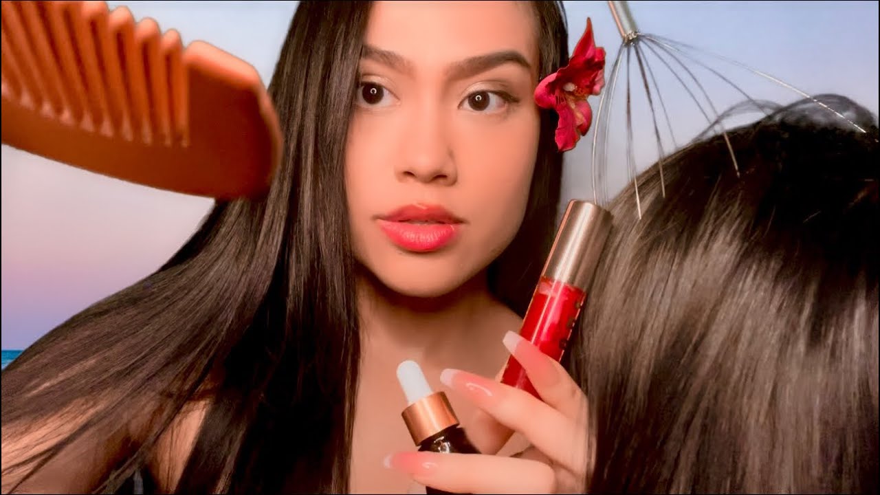 ASMR Full Pampering | Spa + Full Hair Treatment (haircut, scalp massage/scratching, makeup) Roleplay