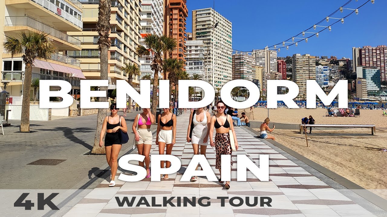Benidorm Spain 🇪🇸 Full Walking Tour | Explore Costa Blanca 4K