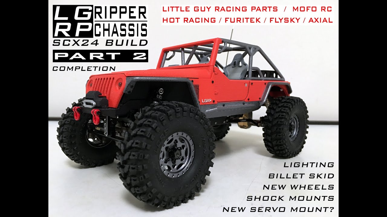 SCX24 LGRP RIPPER CHASSIS BUILD: PART 2 - PAINT/BODY, BILLET SKID, WHEELS, TIRES, LEDS & ELECTRONICS