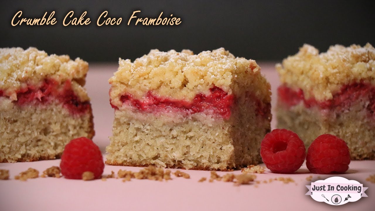 Recette de Crumble Cake Noix de Coco Framboise