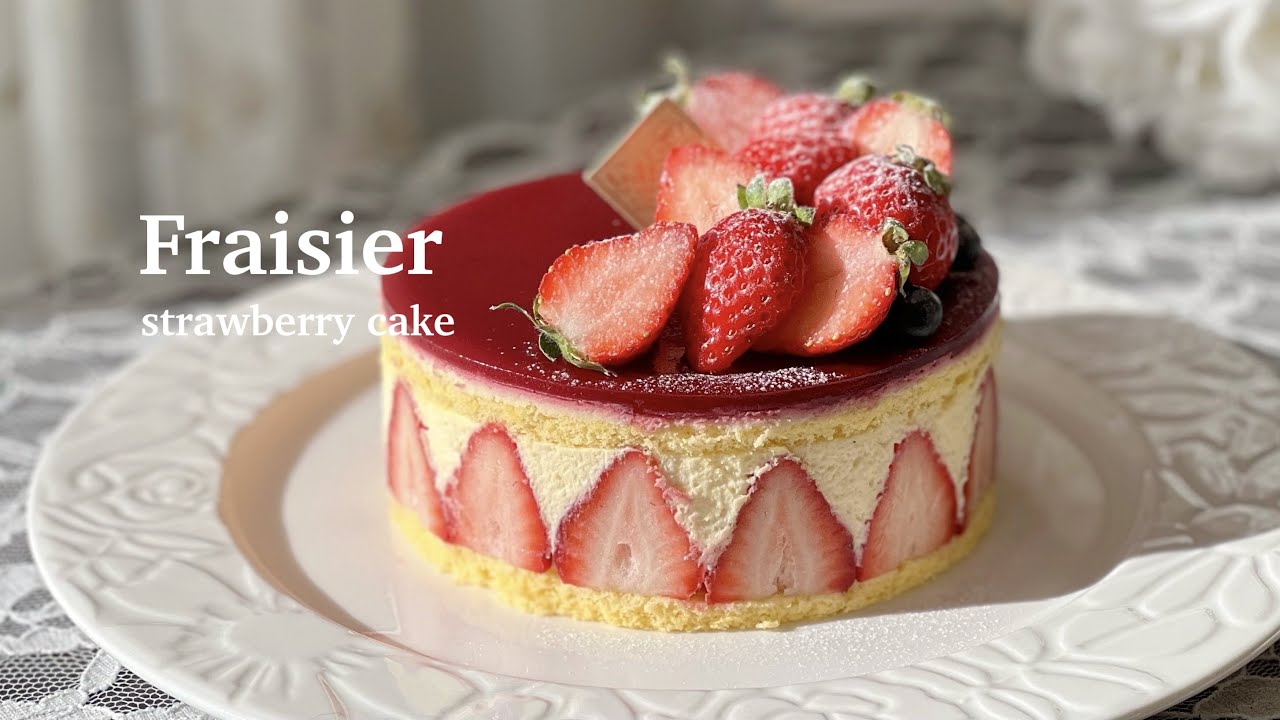 【フレジェ】の作り方♡ Let's make Fraisier ! いちごモリモリ🍓🍓🍓