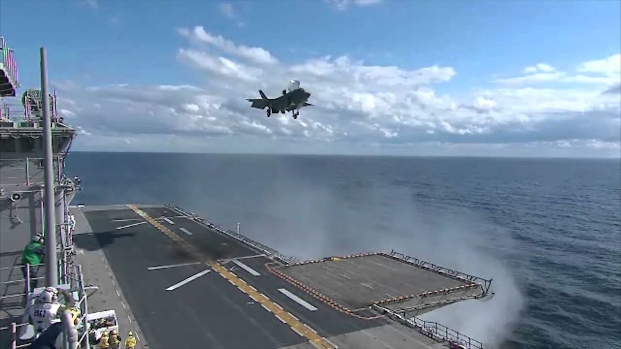 F-35B initial sea trial aboard USS Wasp