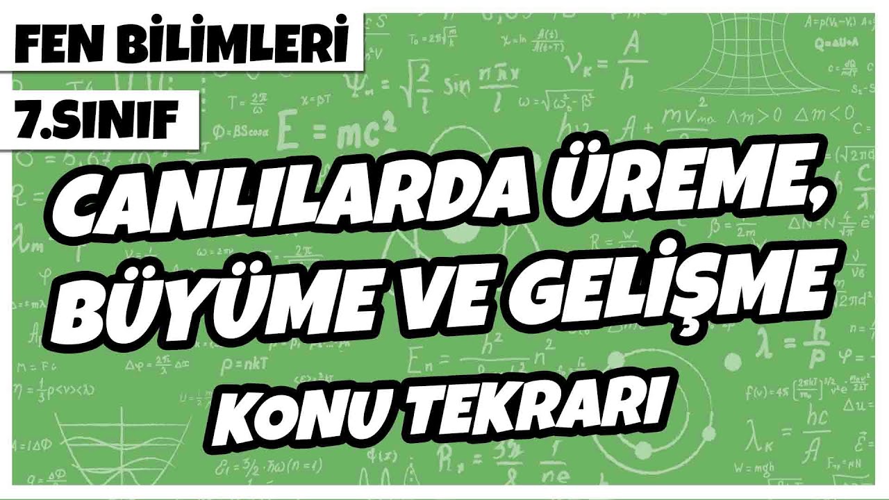 7. Sınıf Fen Bilimleri - Canlılarda Üreme, Büyüme ve Gelişme Konu Tekrarı | 2022