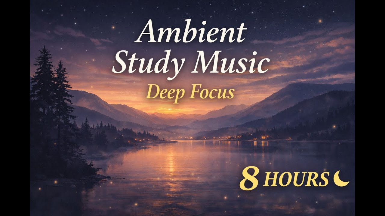 8 Hours Ambient Study Music for Deep Focus, Concentration & Productivity