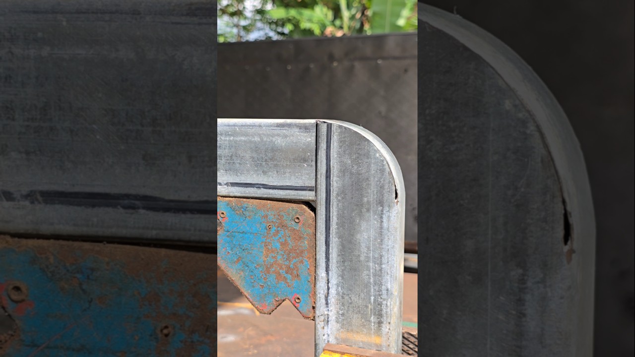 Not many people know how to make a curved corner on a 90 degree square tube joint