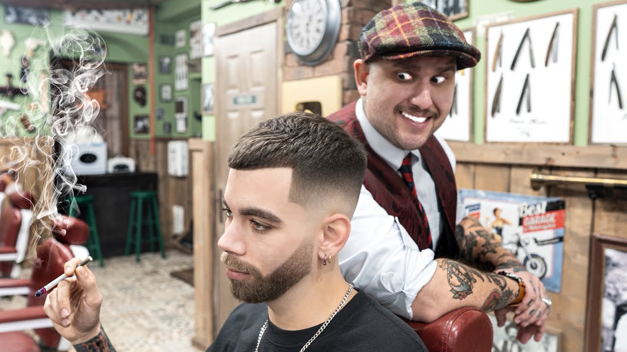 💈 ASMR BARBER - The Haircut of 2023 - FRENCH CROP - skin fade, beard, relaxation