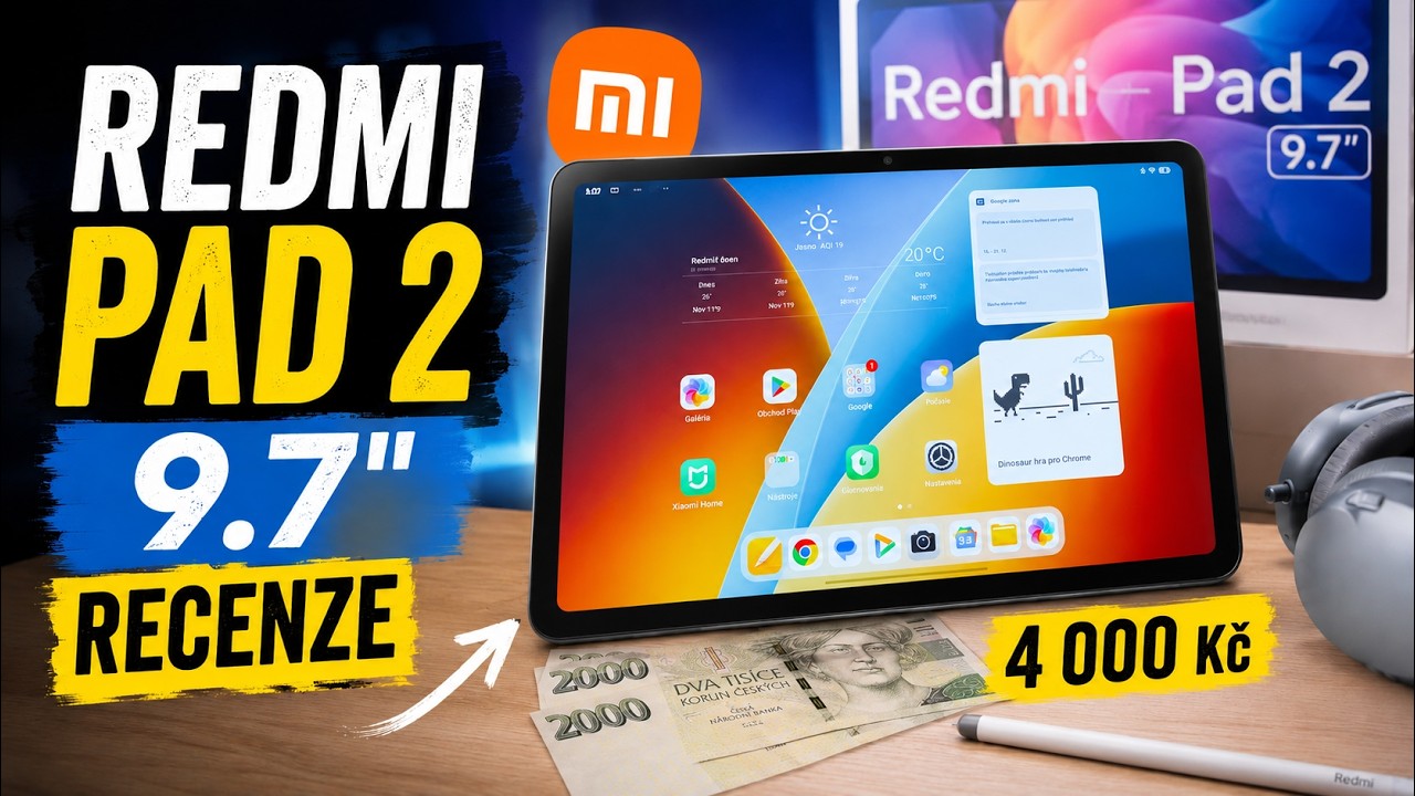 Redmi pad 2 9.7 - tablet za 4k, co zvl&aacute;dne i 3D stř&iacute;lečky 🔥😲. Recenze 📱