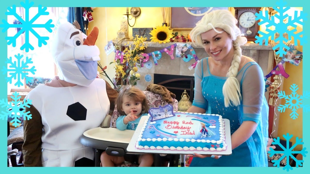 DISNEY FROZEN THEMED BIRTHDAY PARTY with Elsa and Olaf (Iris's 2nd Birthday)