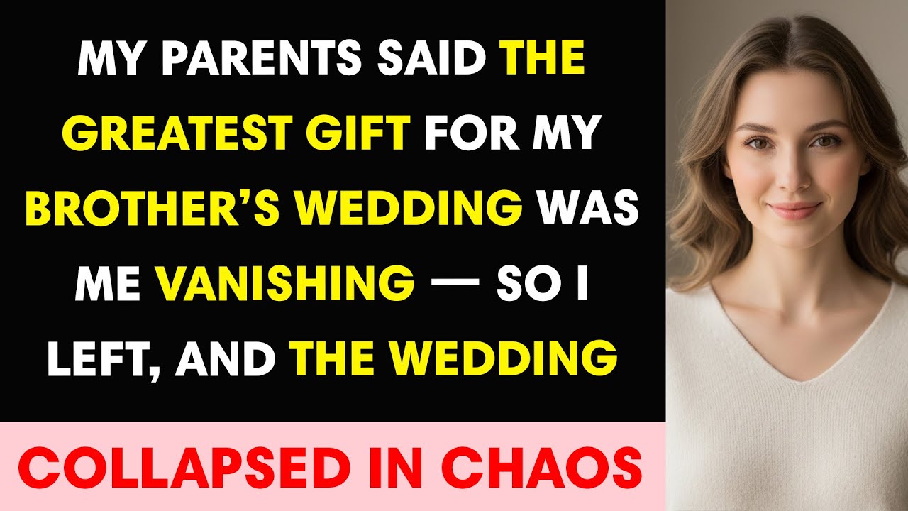 My Parents Said the Greatest Gift for My Brother’s Wedding Was Me Vanishing — So I...
