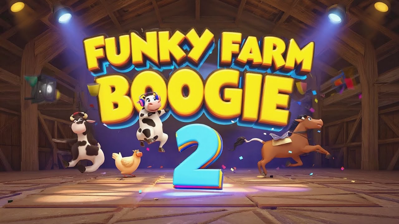 Funky Farm Boogie 2🐮🐔 Kids Dance Song | Farm Animals Disco Party