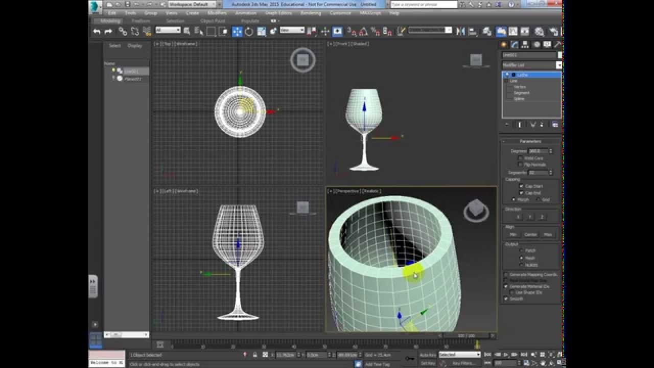 3DS Max Spline Modelling - Modelling with Lines