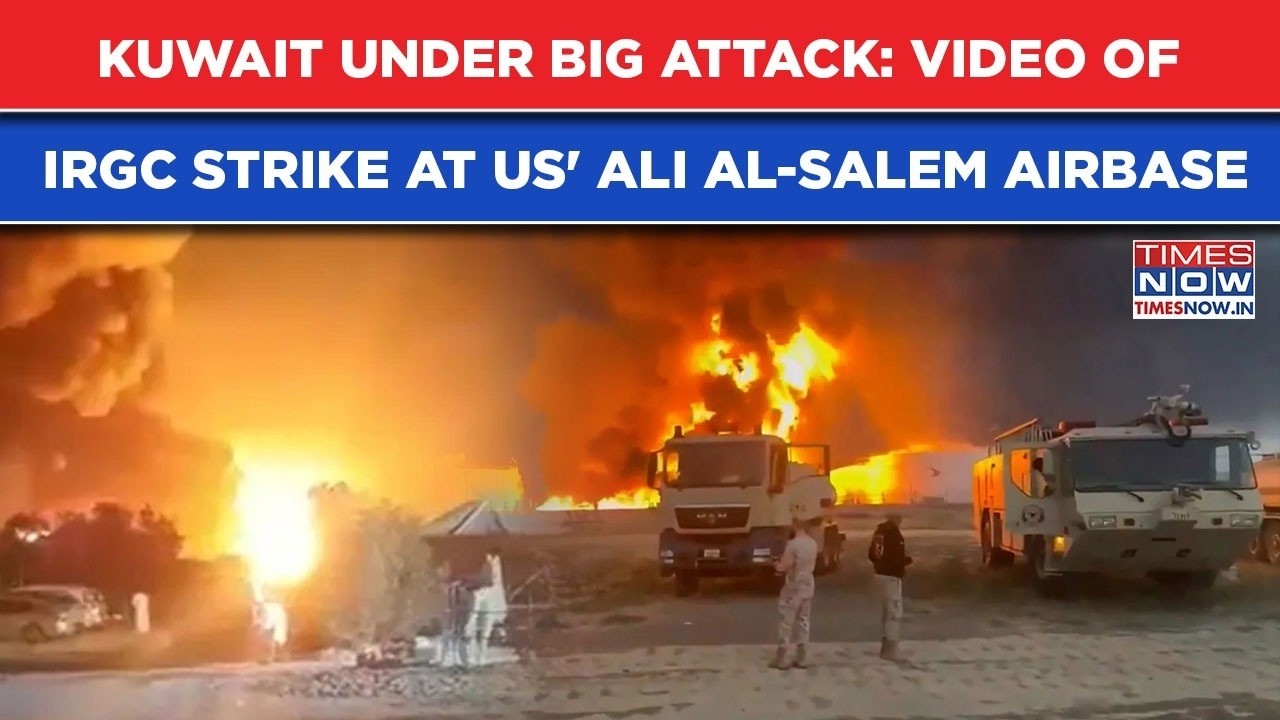 Kuwait Under Attack: Iran Destroys US Military Assets In Big Strike On Ali Al-Salem Base| 1st Video