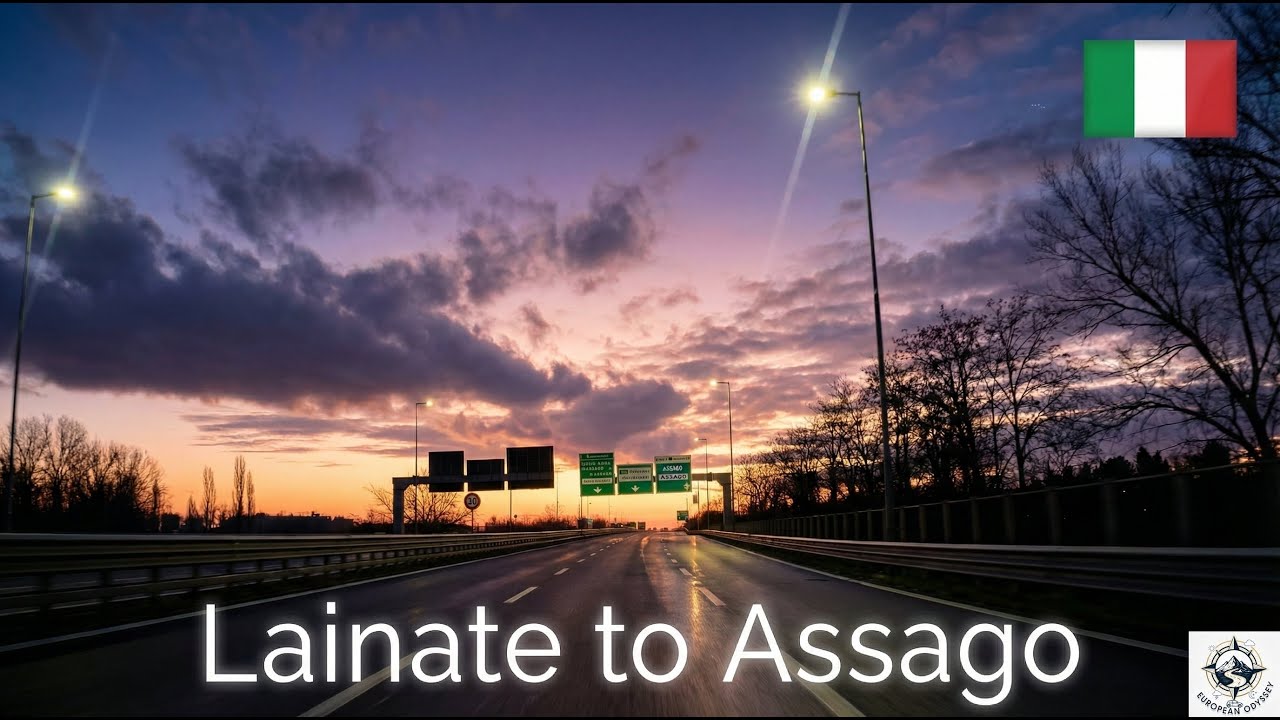 Lombardy 4K | Lainate to Assago | Immersive Winter Drive