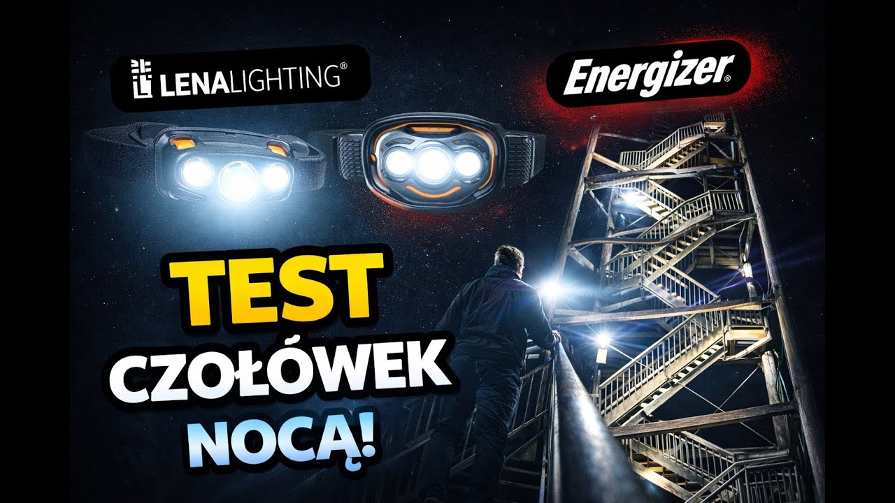 TEST CZOŁÓWEK LED NOCĄ 🔦 Wejście na wieżę widokową | Lenalighting vs Energizer