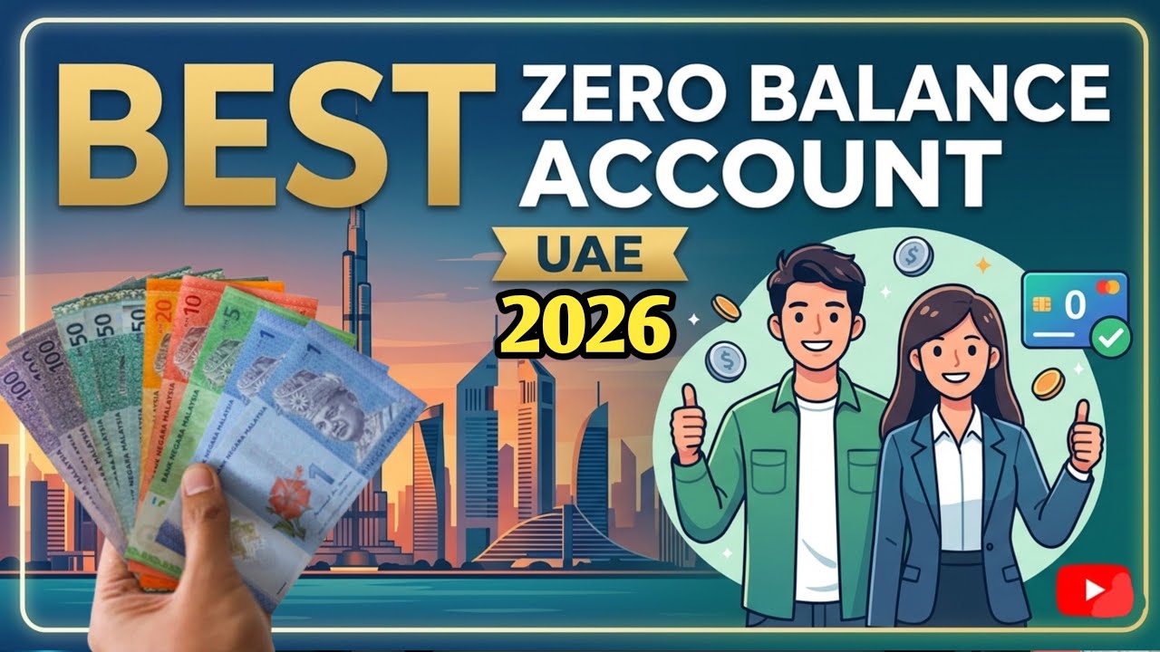 Best Zero balance account in UAE /2026..#uae #money #bank
