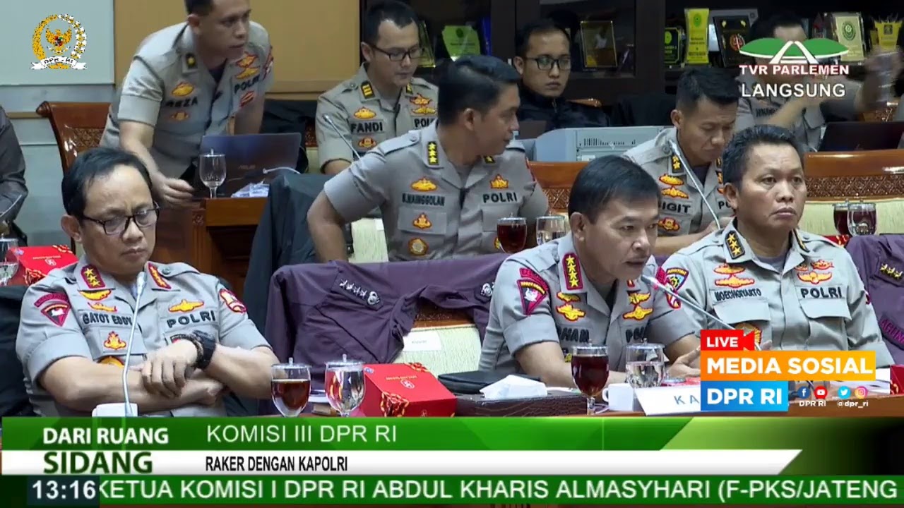 LIVE STREAMING - Komisi III DPR RI Rapat Kerja dengan Kapolri Membahas Rencana Kerja Tahun 2020