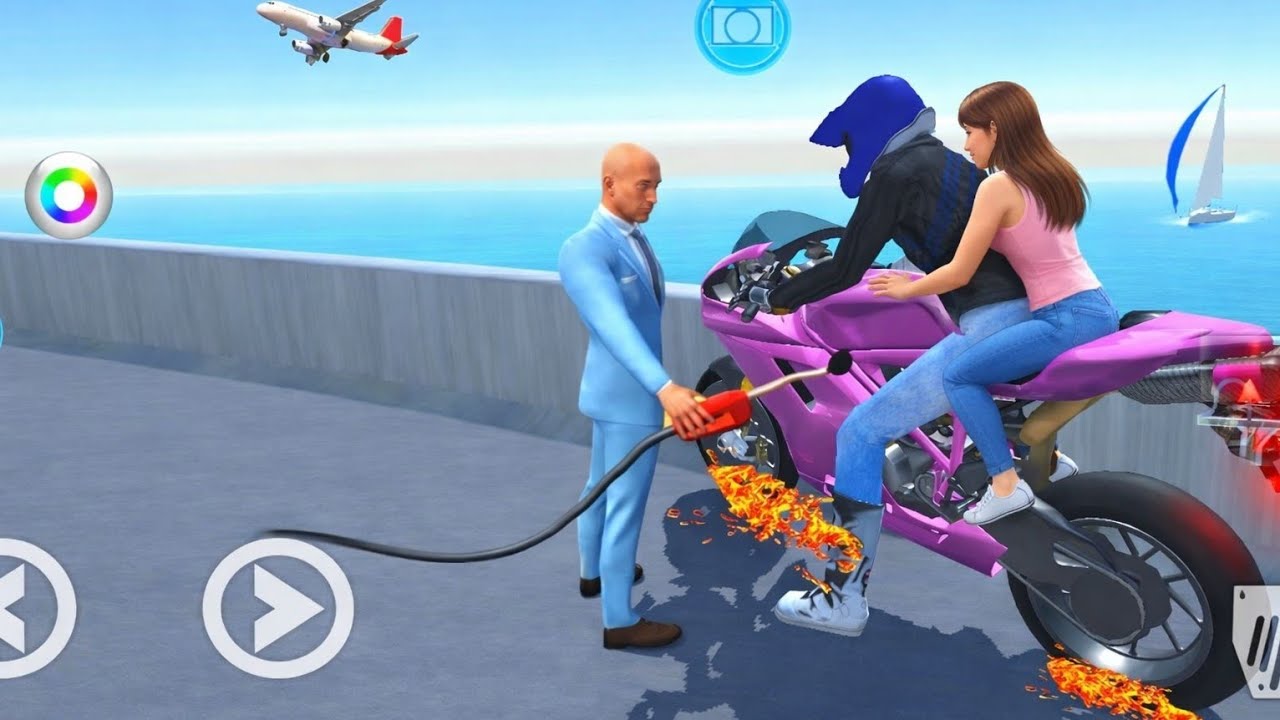  💜 Purple Super Bike Refueled &🔥 Ready To Ride l 3D Driving Class Simulator#DawudiGamer#