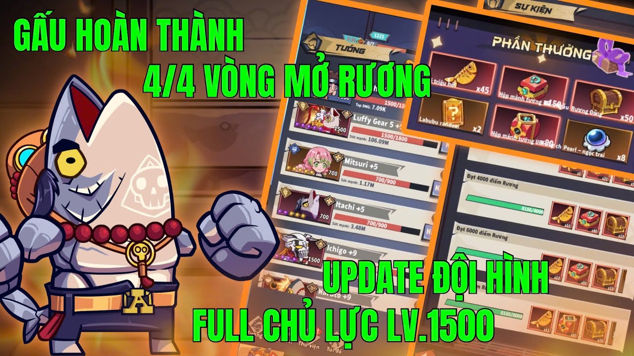 X-Fish Làng Cá Đại Chiến - UPDATE FULL ĐỘI HÌNH CHỦ LỰC LV1.500 VÀ FULL EVENT ĐẦU TIÊN MỞ RƯƠNG 4/4.