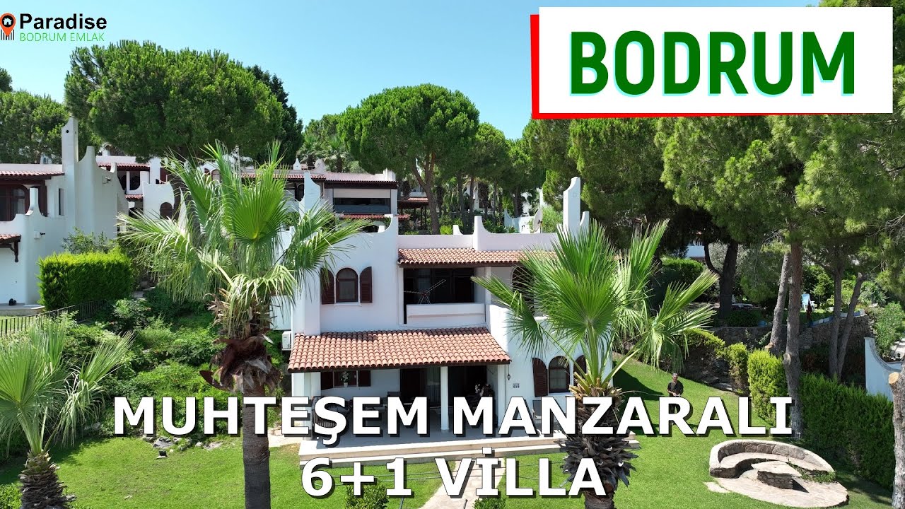 Muhteşem Manzaralı 6+1 Bodrum Villa Turu Bodrum Maya Köyü Satılık Villa Bodrum