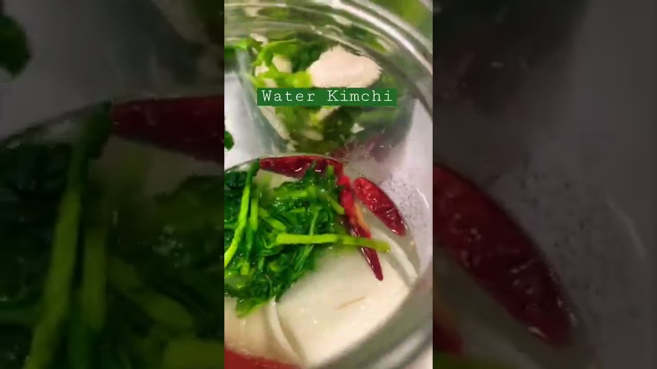 #kimchi #koreanfood #vegetarian &ldquo;Literally Add a Water to Kimchi&rdquo; Spring Turnip Greens,healthy