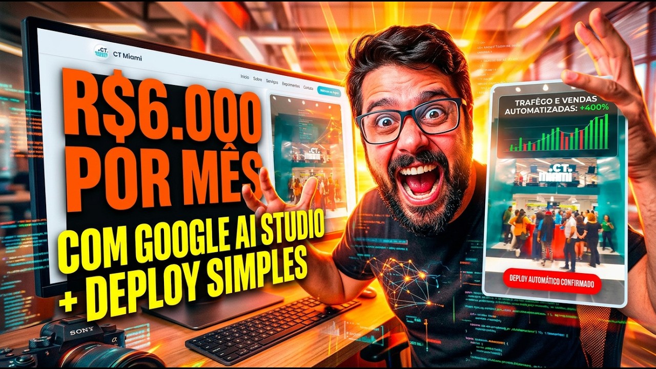 R$1.500 Por Semana: Crie Sites Assim Com Google AI Studio DE GRAÇA + Deploy Simples