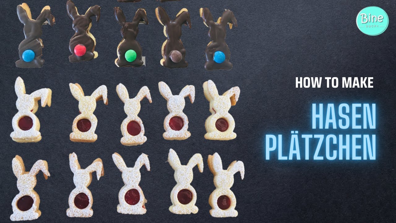 Idee für Ostern: Osterhasen - Kekse backen - mit Marmelade oder Schokolade - einfach und lecker!