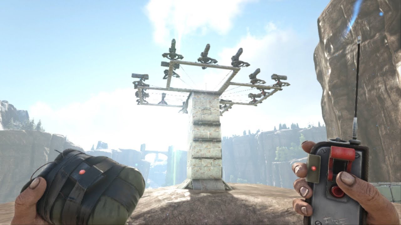 Best 1x1 Turret Tower Design In Ark: Survival Evolved